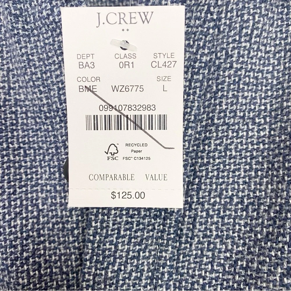 J. Crew Woven Work Shirt for Men in Blue Melange